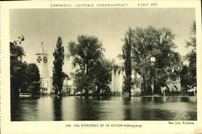Exposição Colonial Internacional — Paris 1931 — Vista geral da seção portuguesa — Raul Lino, Arquiteto