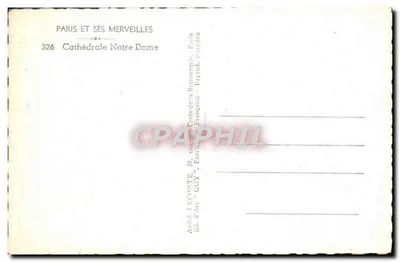 Notre-Dame de Paris — vista da catedral a partir do Sena — Editor Guy, n° 326 — Verso