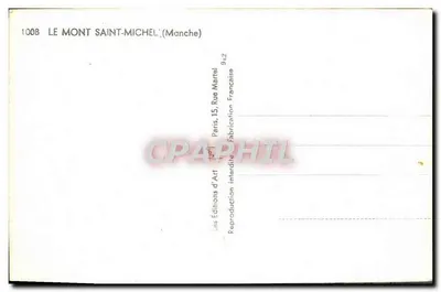 Mont Saint-Michel — vista con gregge di pecore — Les Éditions d'Art Martel — Verso