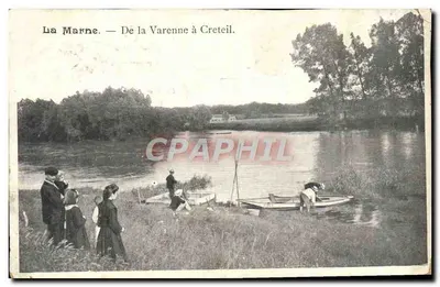 Bilhete postal antigo La Marne De La Varenne A Creteil