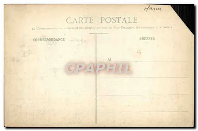 Bilhete postal antigo Valmy Estátua de Kellermann — Verso