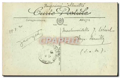 Reims — A Catedral bombardeada e queimada — M. Lavergne, Editor, Paris — Verso