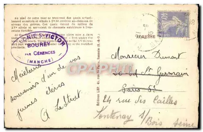 Mont Saint Michel — Wieża Wolności — Wydawnictwo Cérences — Rewers