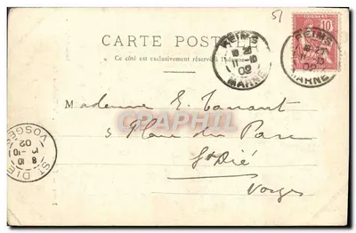 Reims — Église Saint-Remi, le Tombeau de Saint-Remi — Édition E. M. Reims, n° 11/X/52 — Verso