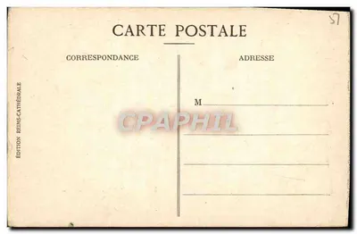 Reims — Statues de Saint-Nicaise et de l'Ange après l'incendie — Édition Reims-Cathédrale — Verso