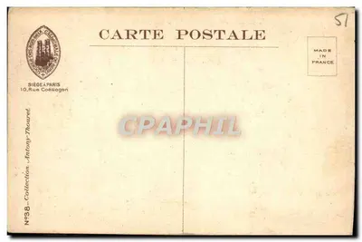 Reims - Catedral - A Virgem no Trumeau - Portal Principal - Jan. 1920 — Verso
