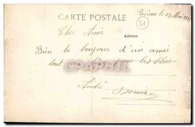 Reims — Vue Générale des Établissements Pommery — Vue prise de la Butte St-Nicaise — T. Lallier, éditeur, Reims — Rewers