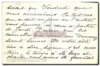 La Baule-sur-Mer — Ogólny widok plaży i bulwarów — Bruel — Rewers