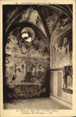 Montreuil-Bellay (M.-et-L.) — Interior do oratório do castelo — LL.
