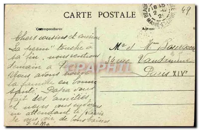 Beaufort-en-Vallée (M.-et-L.) — La Caisse d'Épargne et le Musée — Édit. Sénard, Beaufort — Verso