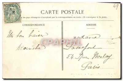 Beaufort-en-Vallée (M.-et-L.) — Abside de l'Église — Édit. E. Auger, Papeterie, Beaufort-en-Vallée — Verso