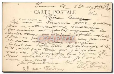 Saumur — O Castelo-Forte — Editor: H. Vaugier — Verso