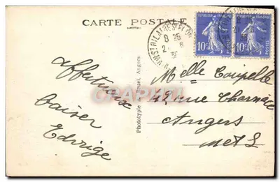 Saumur — Zamek-fort (Zamek historyczny) — Strona południowa — A. B. — Rewers