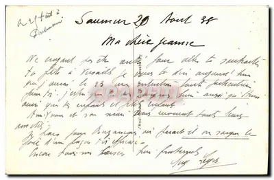 Saumur — Vista geral — 65 — Editor L. C. (ou L. C. & Cie) — número de série 65 — Verso