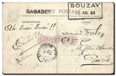 Saumur — Zamek — nieznany wydawca, nr 9 — Rewers