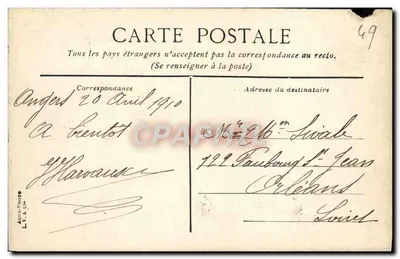 Angers. Panorama genomen vanaf de Kathedraal — n°288 — Aqua-Photo L.V. & Cie — Achterkant