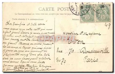 Angers — Rue Savary — Kwatera więzienne — Rewers