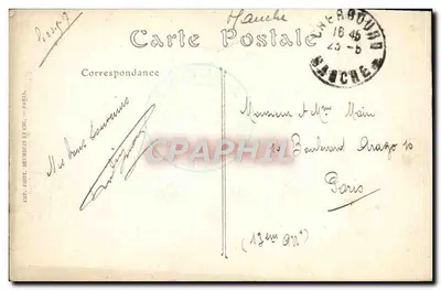 Cherbourg — Przylądek portu handlowego i nabrzeże Caligny — ND. Fot. n°43 — Rewers