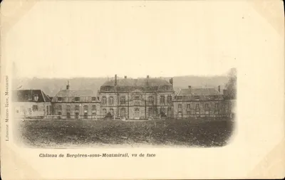 Castelo de Bergères-sous-Montmirail — vista frontal — Librairie Mauno-Rice, Montmirail