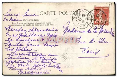 Sézanne — Zamek Sans-Souci — Strona ogrodu — Rewers