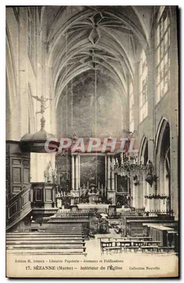 Interior da Igreja — Sézanne (Marne) — Edição H. Auzoux