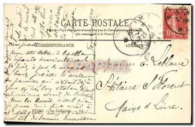 Reims — Catedral — Editor não identificado, número de série não visível — Verso