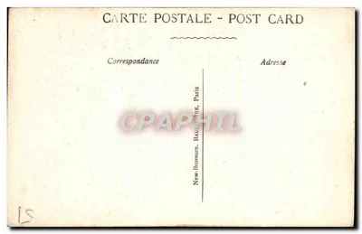 Katedra w Reims — zniszczona przez niemieckie obusy 19 września 1914 — wydawca nieznany — Rewers