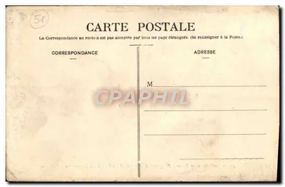 Cartolina d'epoca Reims Cattedrale Fragmento del timpano del Portale del Giudizio I Prescelti — Verso