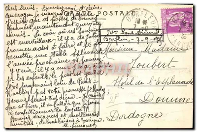 Barfleur (Manche) — Skaliste wybrzeże przy niskiej mierze, fara Gatteville — Normandia Pittoreska, n°2279 — Rewers