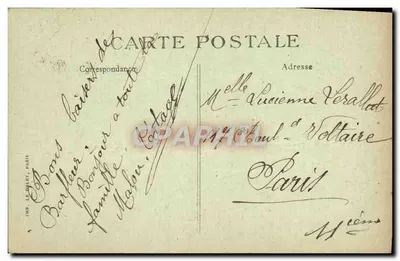 Stara pocztówka Barfleur Port Bateaux — Rewers