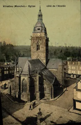 Villedieu (Manche) — Igreja lado da Abside — Union postale universelle