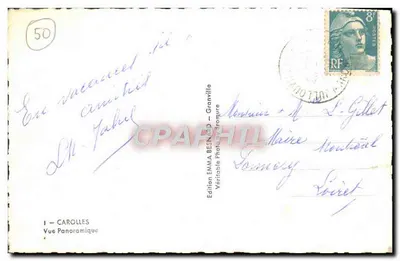 Carolles — Vue panoramique — Édition Emma Besnard - Granville — Verso
