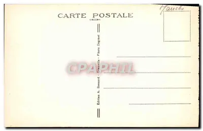 Granville — Vista Geral do Casino e dos Hotéis da Praia — Edição A. Besnard, Granville — Verso