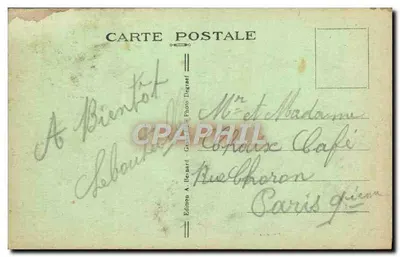 Granville — Quatro-mastros no cais — Edição A. Bernard — Verso
