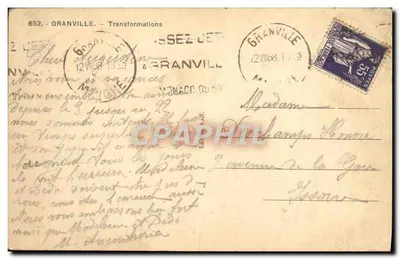 Granville — historyczne przemiany — wydawca nie widoczny — Rewers