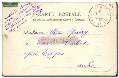 Epernay — Hotel Auban-Moët-Romont — Papeterie Baroux-Vivin — Rewers
