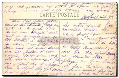 Cherbourg — L'Avant-Port et les Transbordeurs des Transatlantiques — Collection P. B., Cherbourg — Verso