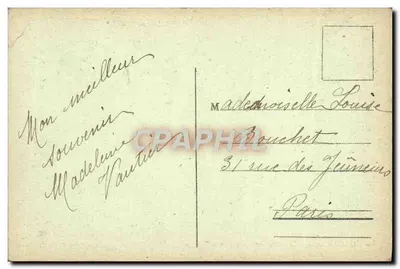 Cherbourg — A Estátua de Napoleão I e a Baía — Coleção F. C., Cherbourg — Verso