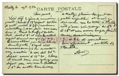 Camp de CHALONS — A Avenida Central — P. Mutte, Mourmelon-le-Grand — Verso