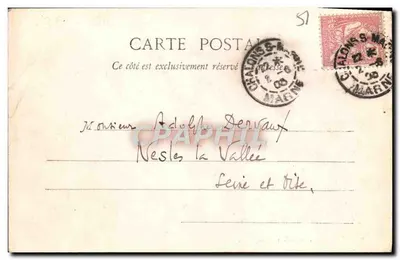 Portail de Notre-Dame — Rue de Vaux — Edit. G. Durand, Châlons — Rewers