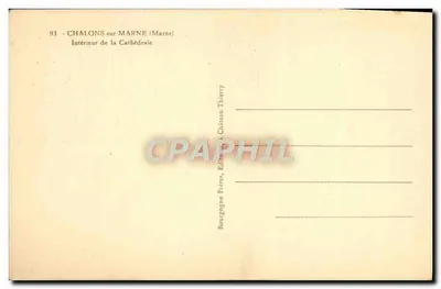 Interno della Cattedrale — Chalons-sur-Marne — G. Bourgogne — Verso