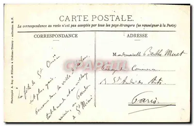 Châlons-sur-Marne - A Catedral — editor A. Rep et Filliette & Château-Thierry, n° 188 — Verso