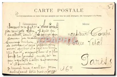 Iglesia de Mourmelen-le-Grand y Plaza d'Armes — Librería Militar Gernet, Mourmelen — Reverso