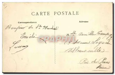 Sainte-Menehould — Hotel de Ville — Wydawnictwo Artystyczne E. R. T. w Pomponne-Lagny (S.-et-M.) — Rewers