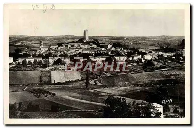 Montcuq (Lot) — Vista panorâmica — Les Cartes Arapoux