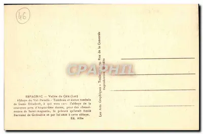 Tumba de Dama Elisabeth — Abadia do Val-Paradis — Lot — Verso