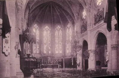Ste-Bazeille (L.-et-G.) — Interior da Igreja (século XIV) — Edição M. Bruyère-Librairie-Papeterie