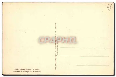 Arredores de Fumel: castelo de Bonaguil — ARGRA — Verso