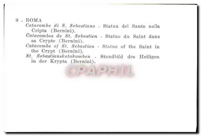 Statua św. Sebastiana — Katakomby św. Sebastiana — Bernini — Rewers