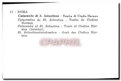 Katacomben van Saint-Sébastien — Graf van Clodius Hermès — n°11 — Achterkant